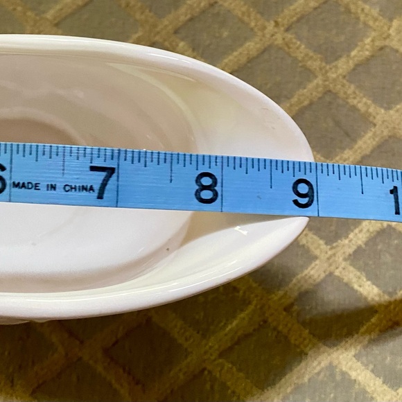 🔥Calla Lily White Ceramic Gravy Boat with Underplate🔥 Vintage - Picture 4 of 8